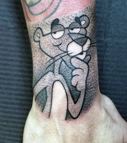 Stylish Womens Pink Panther Tattoo