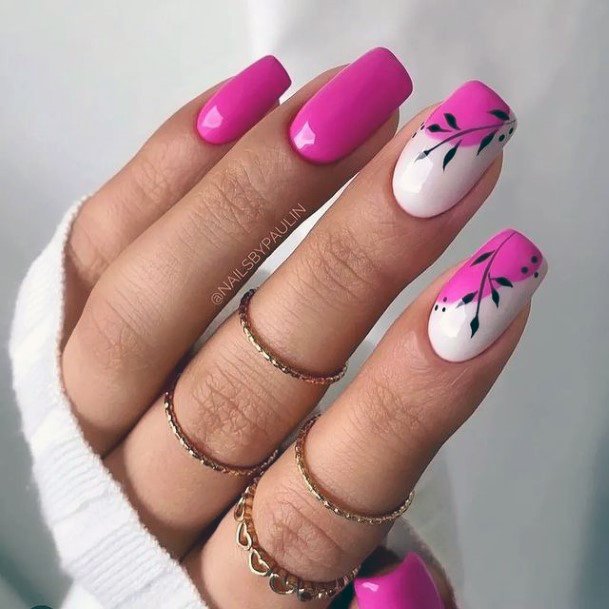 Stylish Womens Pink Summer Nail