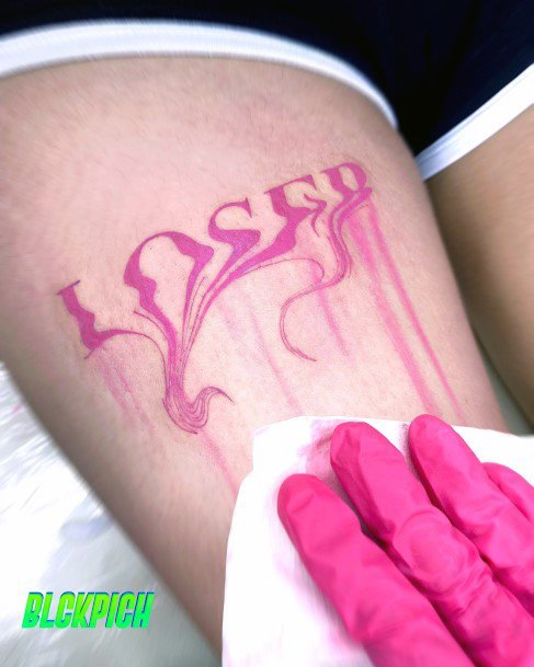 Stylish Womens Pink Tattoo