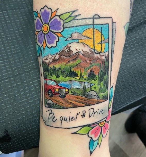 Stylish Womens Polaroid Tattoo