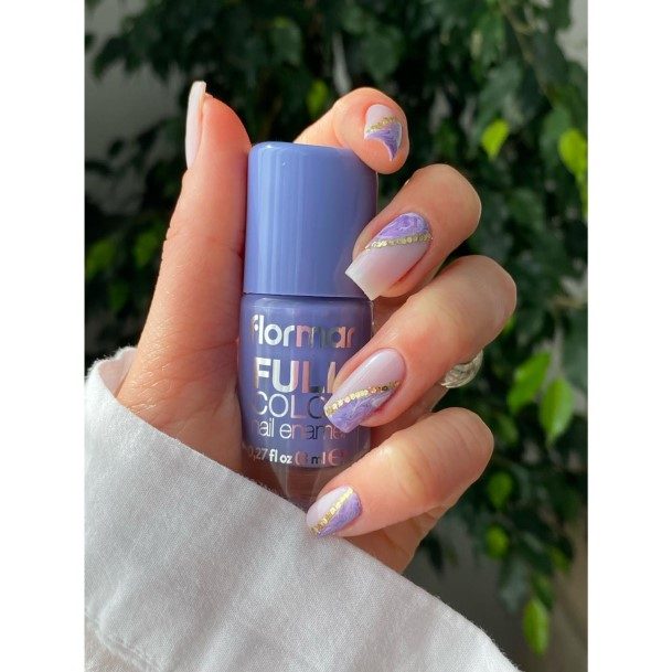 Stylish Womens Purple Nail