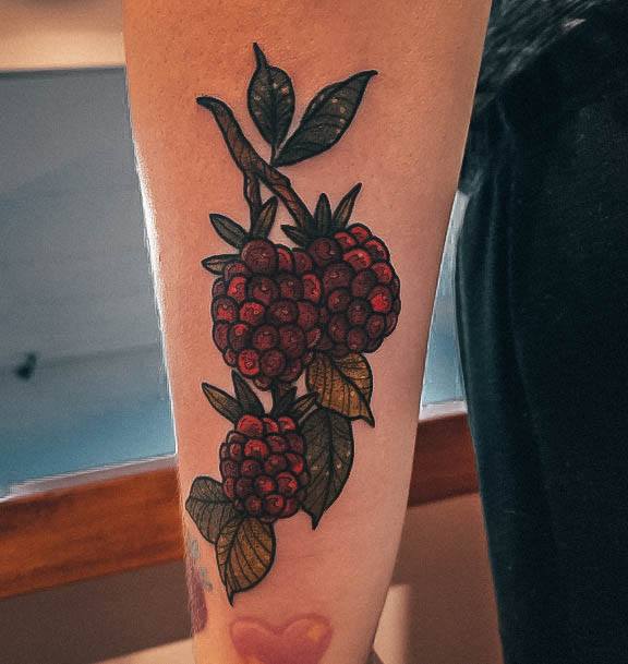 Stylish Womens Raspberry Tattoo