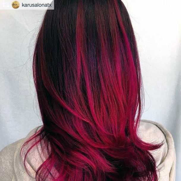 Stylish Womens Red Ombre Hairstyles