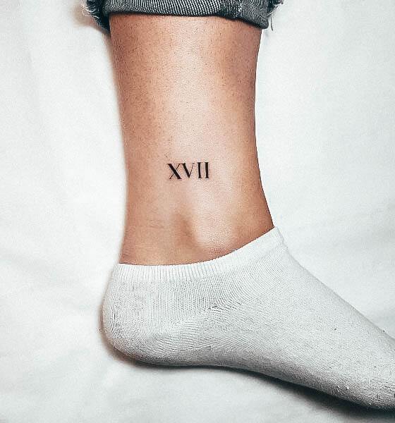 Stylish Womens Roman Numeral Tattoo