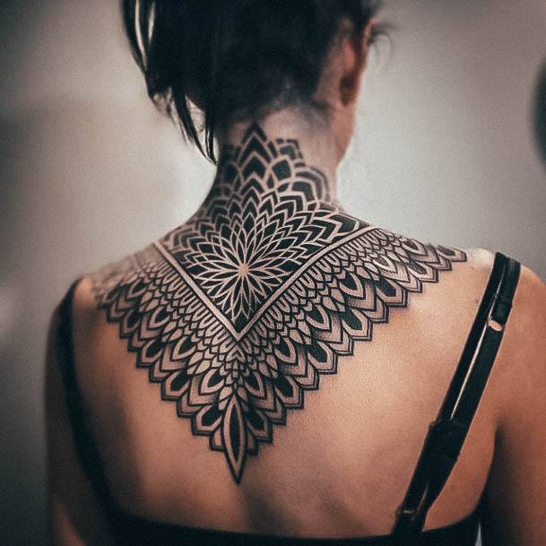 Stylish Womens Sacred Geometry Tattoo