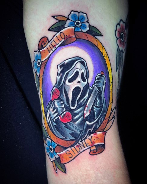 Stylish Womens Scream Tattoo