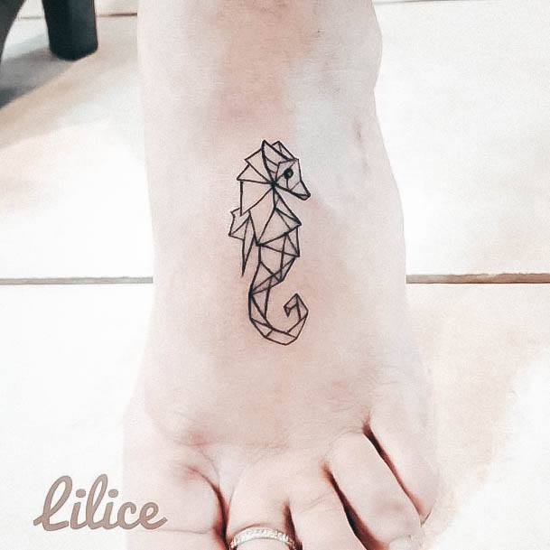 Stylish Womens Seahorse Tattoo