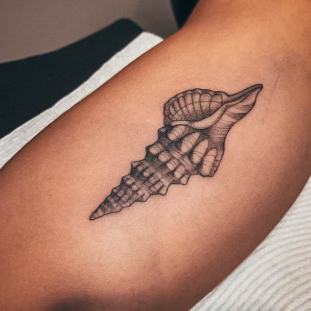 Stylish Womens Seashell Tattoo