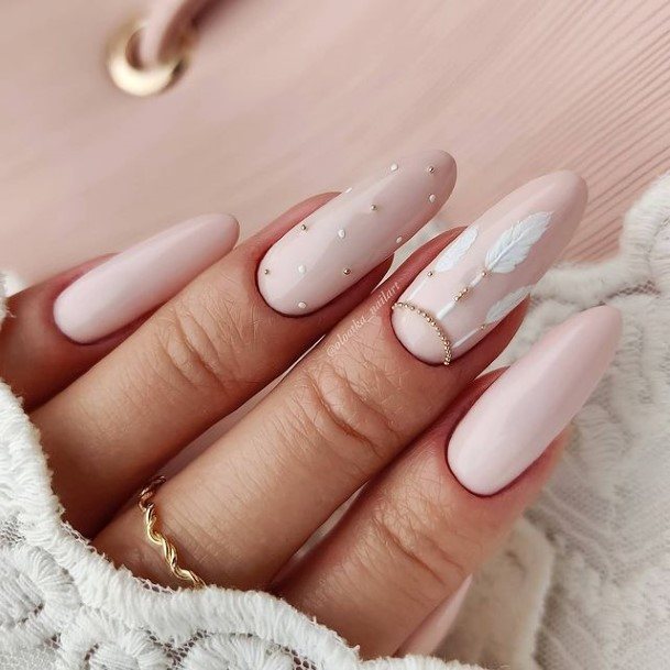 Stylish Womens Short Pink And White Nail