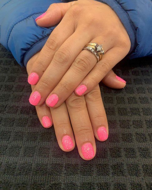 Stylish Womens Short Pink Nail