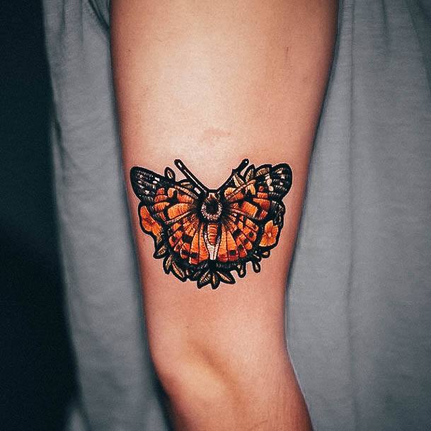 Stylish Womens Small Butterfly Tattoo