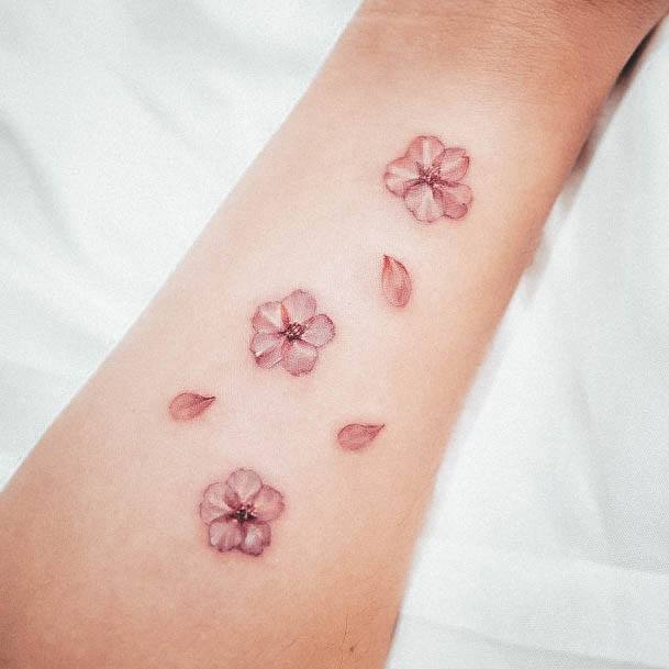 Stylish Womens Small Flower Tattoo