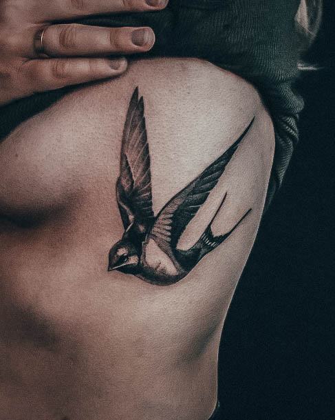 Stylish Womens Small Sparrow Tattoo