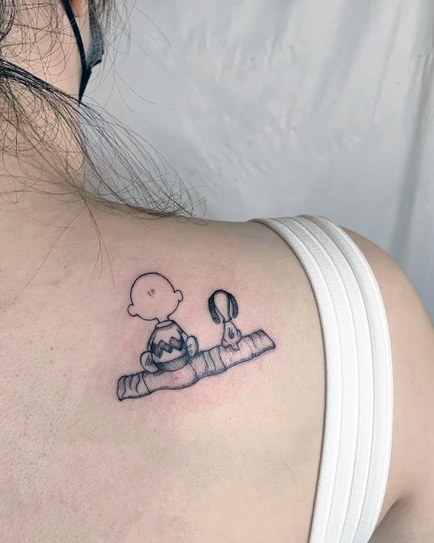 Stylish Womens Snoopy Tattoo