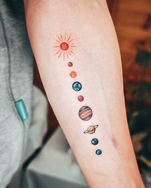 Stylish Womens Solar Tattoo