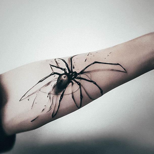 Stylish Womens Spider Tattoo