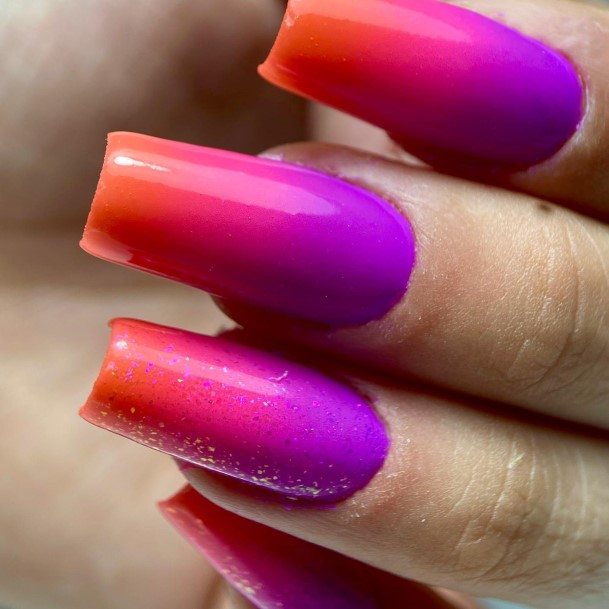Stylish Womens Square Ombre Nail