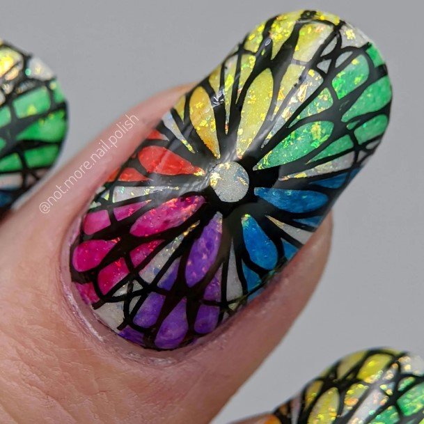 Stylish Womens Stained Glass Nail