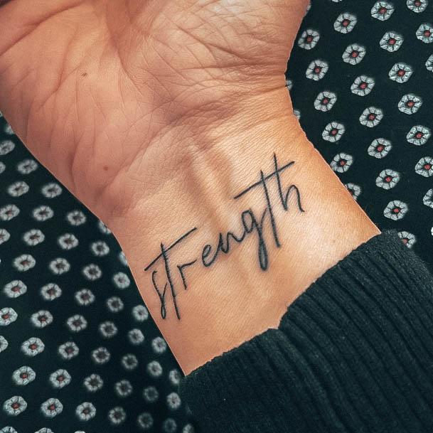 Stylish Womens Strength Tattoo