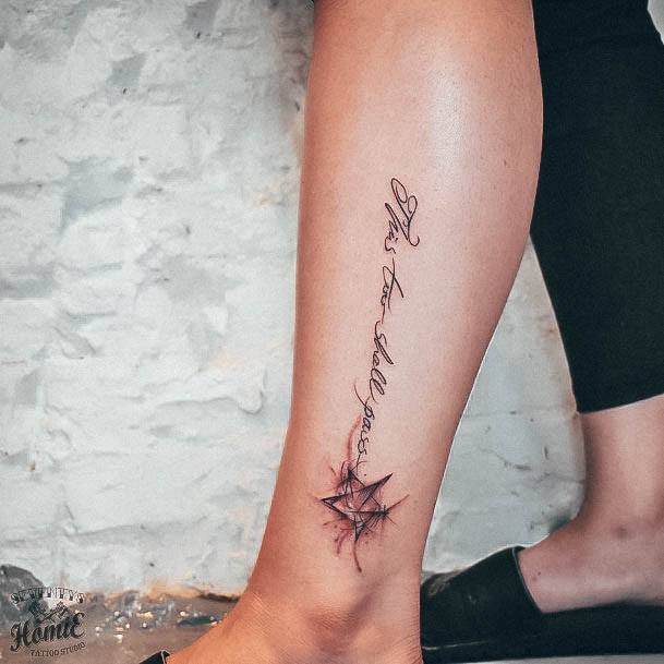 Stylish Womens This Too Shall Pass Tattoo