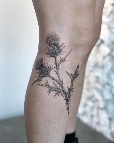 Stylish Womens Thistle Tattoo