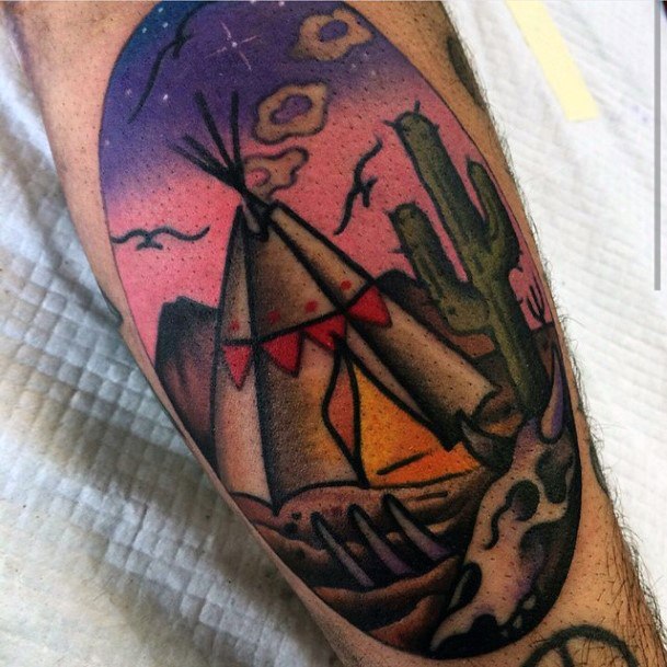 Stylish Womens Tipi Tattoo