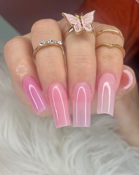 Stylish Womens Translucent Pink Nail