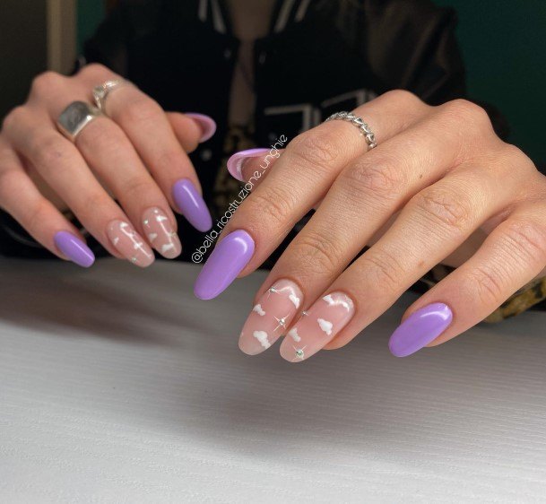 Stylish Womens Violet Nail