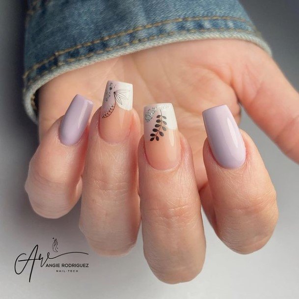 Stylish Womens White French Tip Nail