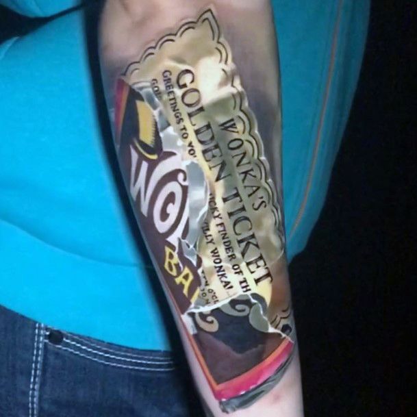 Stylish Womens Willy Wonka Tattoo