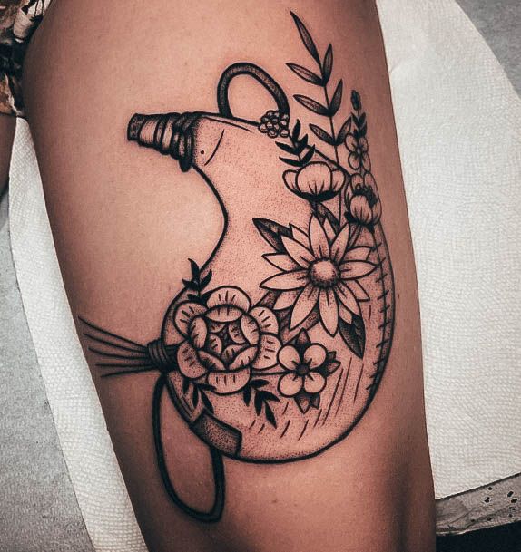 Stylish Womens Wine Tattoo