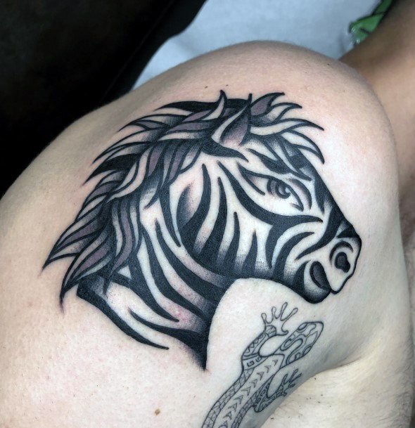 Stylish Womens Zebra Tattoo