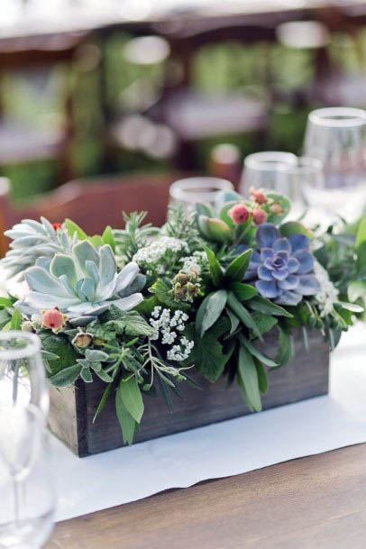 Succelent Wedding Flower Centerpieces