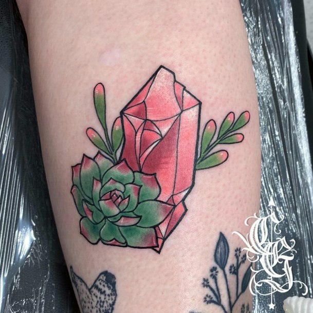 Succulent Tattoo For Ladies