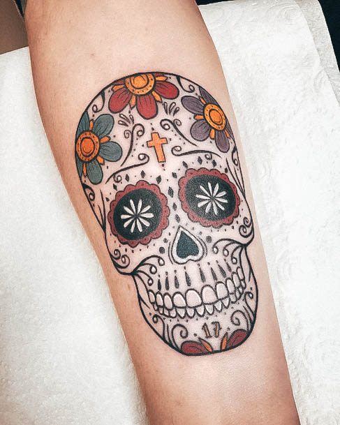 Sugar Skull Tattoo For Ladies