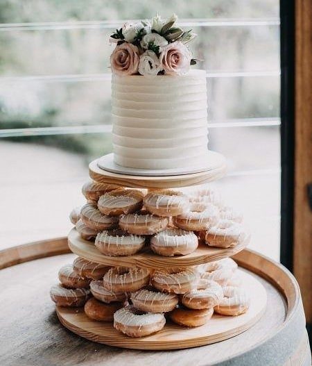 Sugared Donuts Wedding Cake