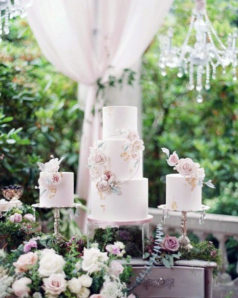 Sugary White Elegant Wedding Cake Women