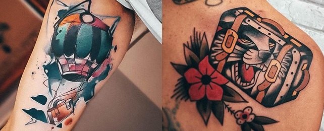 Top 100 Best Suitcase Tattoos For Women – Traveling Design Ideas