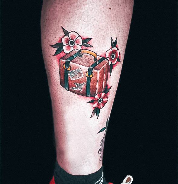 Suitcase Womens Tattoo Ideas