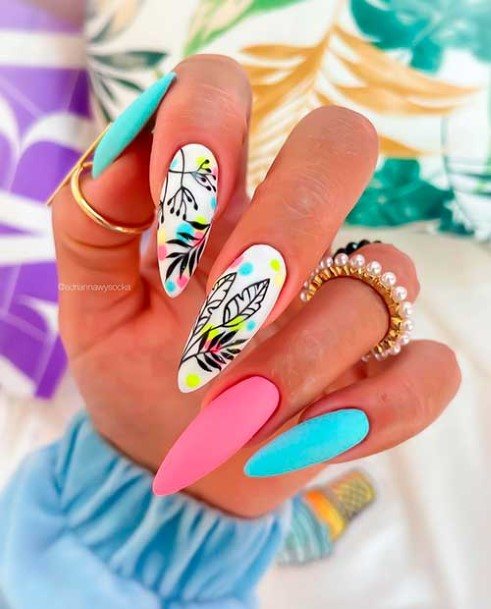 Summer Matte Nails For Girls