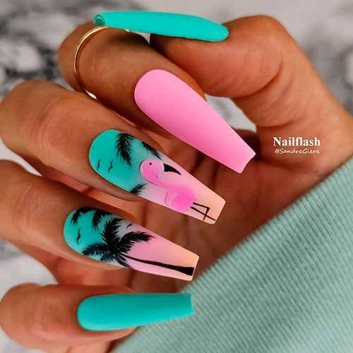 Summer Matteic Womens Summer Matte Nail Designs