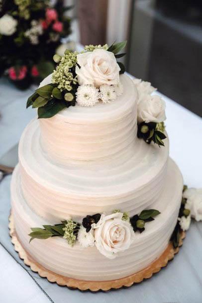 Summer Wedding Flowers Cake