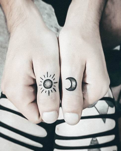 Sun And Moon Female Tattoo Designs