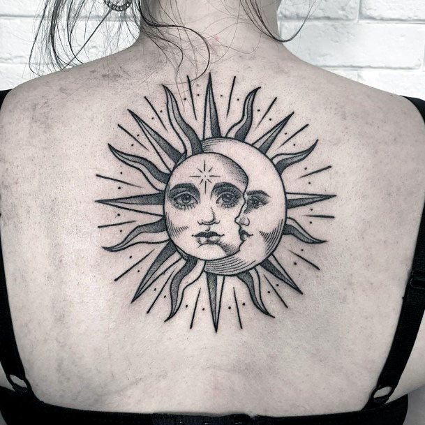 Top 100 Best Sun Tattoos For Women - Ancient Light Designs