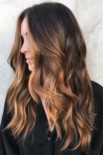 Sun Kissed Ombre Dark To Light Brown On Woman