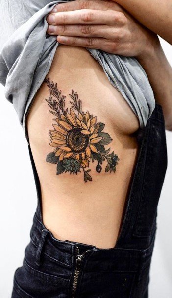 Sunflower Bouquet Womens Torso