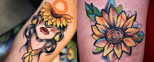 Top 100 Best Sunflower Tattoos For Women – Cute Flower Design Ideas