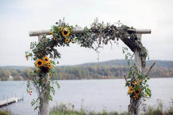 Sunflower Wedding Arch Flowers