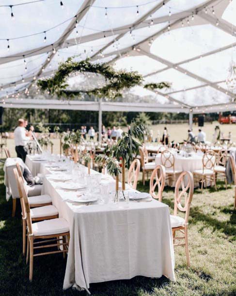 Sunlit Wedding Tent Decorations