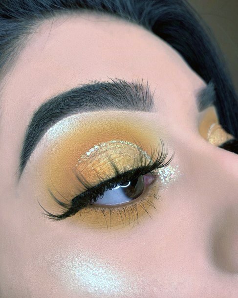 Sunny Yellow Womens Eyeshadow Ideas